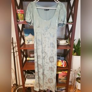 Zara blue jacquard dress never worn👗💙